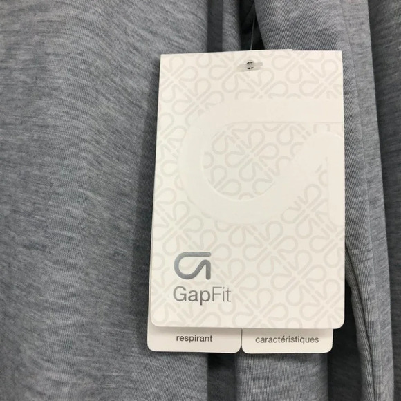 NWT Gapfit grey slit back long  sleeve lyocell lightweight activewear shirt - Picture 13 of 16